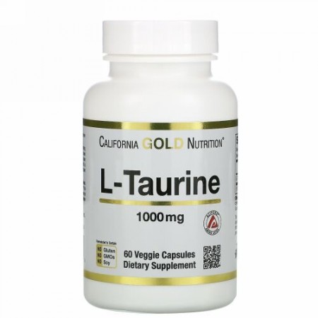 California Gold Nutrition, L-タウリン、1,000mg、ベジカプセル60粒