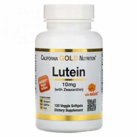 California Gold Nutrition, ゼアキサンチン配合ルテイン、10mg、植物性ソフトジェル120粒