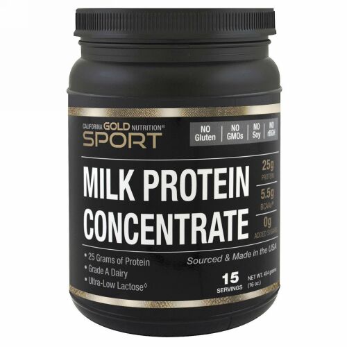California Gold Nutrition, ミルクプロテインコンセントレート、超低乳糖、グルテンフリー、16オンス (454 g) (Discontinued Item)