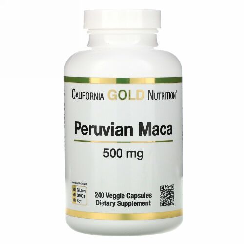 California Gold Nutrition, ペルーマカ、500mg、植物性カプセル240粒