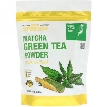 California Gold Nutrition, スーパーフード、抹茶パウダー、8.5 oz (240 g) (Discontinued Item)