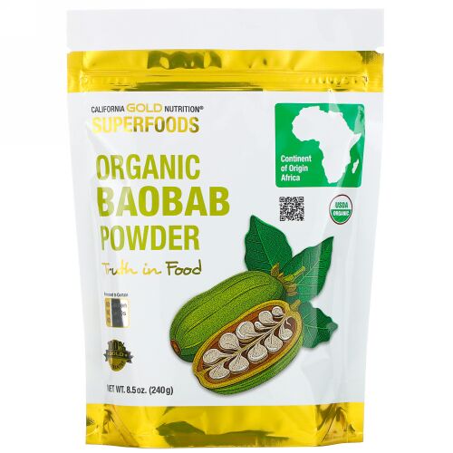 California Gold Nutrition, スーパーフード、オーガニックバオバブパウダー、8.5 oz (240 g) (Discontinued Item)