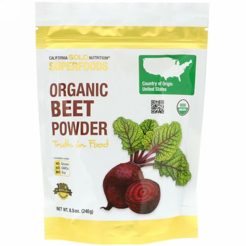 California Gold Nutrition, スーパーフード、オーガニックビートパウダー、8.5 oz (240 g)