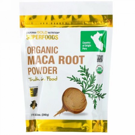 California Gold Nutrition, スーパーフード、オーガニックマカ根粉末、240g（8.5オンス）