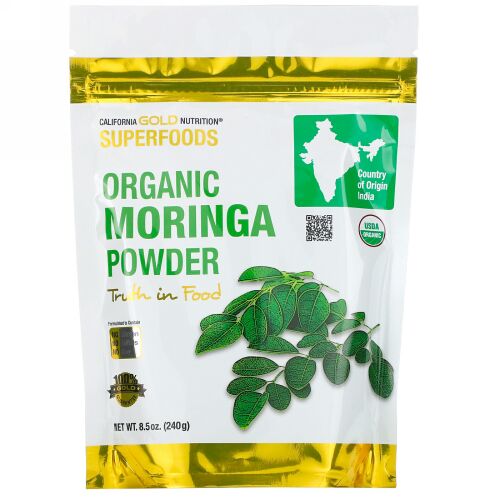 California Gold Nutrition, スーパーフード、オーガニックモリンガパウダー、8.5 oz (240 g) (Discontinued Item)