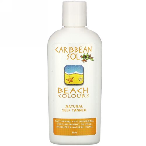 Caribbean Solutions, ビーチカラーズ, ナチュラルセルフタナー, 6 オンス
