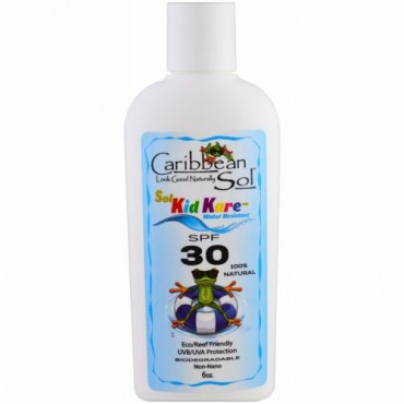 Caribbean Solutions, ソルガードSPF30、 耐水性、6 oz