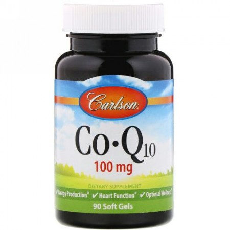 Carlson Labs, CoQ10, 100 mg, 90 Soft Gels