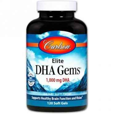 Carlson Labs, エリートDHAジェム、1000 mg、120ソフトジェル (Discontinued Item)