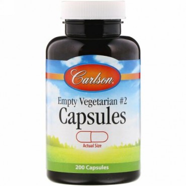 Carlson Labs, エンプティベジタリアン #2カプセル、 200カプセル