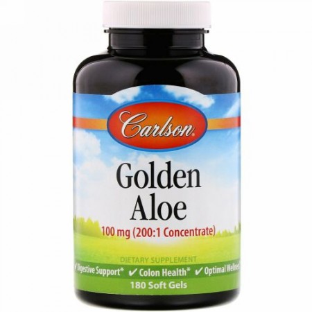 Carlson Labs, ゴールデンアロエ, 100 mg, 180 ソフトゼリー