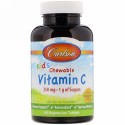 Carlson Labs, Kid's, Chewable Vitamin C, Natural Tangerine Flavor, 250 mg, 60 Vegetarian Tablets