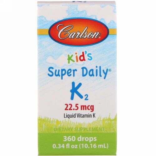 Carlson Labs, Kid's, Super Daily K2, 22.5 mcg, 0.34 fl oz (10.16 ml)