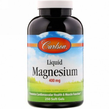 Carlson Labs, 液体マグネシウム、 400 mg、 250ソフトジェル