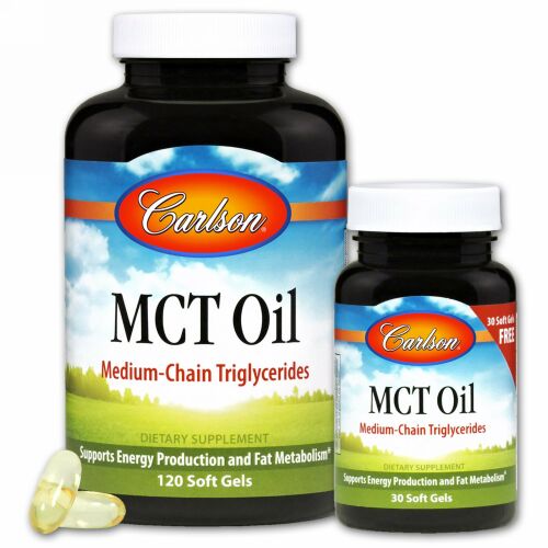 Carlson Labs, MCTオイル、ソフトジェル120錠+ ソフトジェル30錠 (Discontinued Item)