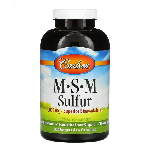 Carlson Labs, MSM硫黄、1,000 mg、植物性カプセル300粒