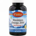 Carlson Labs, マキシマムオメガ2000、ナチュラルレモン、2,000 mg、ソフトジェル180粒