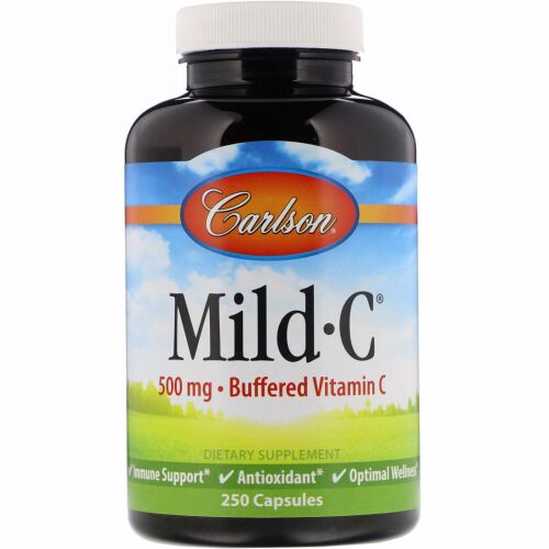 Carlson Labs, マイルド-C、500 mg、250カプセル