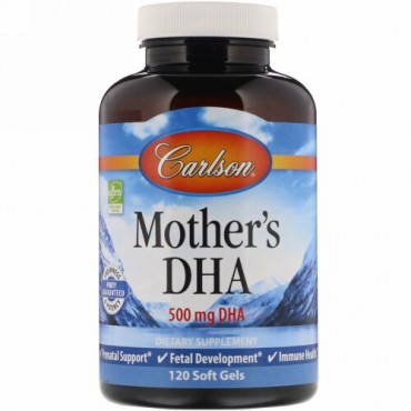 Carlson Labs, マザーズDHA、 500 mg、 120ソフトジェル