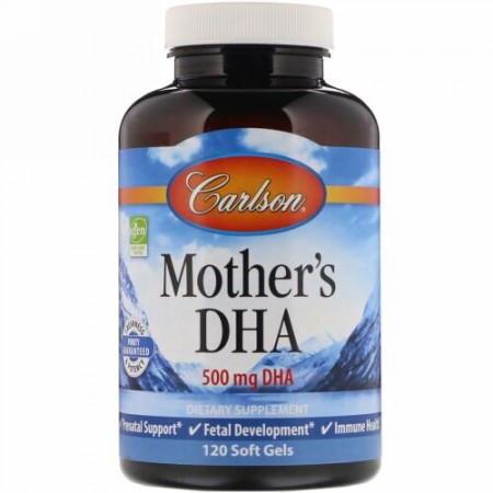 Carlson Labs, マザーズDHA、 500 mg、 120ソフトジェル