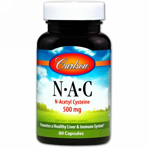Carlson Labs, N·A·C、500 mg、60カプセル