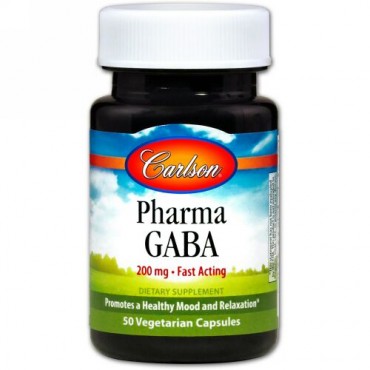 Carlson Labs, Pharma GABA、200 mg、ベジキャップ50個 (Discontinued Item)