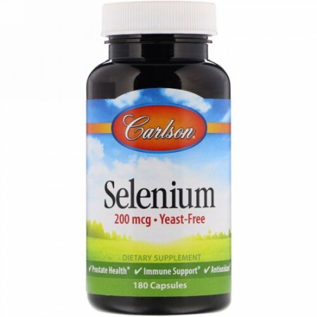 Carlson Labs, セレニウム、200mcg、180カプセル