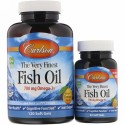 Carlson Labs, 最高級フィッシュオイル、天然オレンジ風味、700 mg、ソフトジェル120粒＋増量30粒