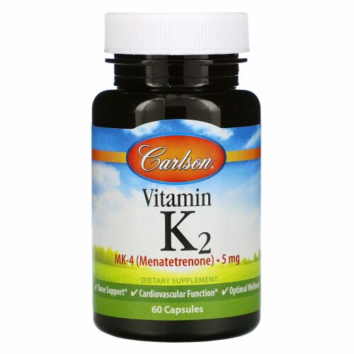 Carlson Labs, ビタミンK2, 5 mg, 60カプセル