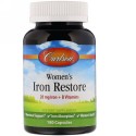 Carlson Labs, Women's Iron Restore, 28 mg Iron + B Vitamins, 180 Capsules (Discontinued Item)
