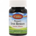 Carlson Labs, Womens Iron Restore, 28 mg Iron + B Vitamins, 60 Capsules (Discontinued Item)