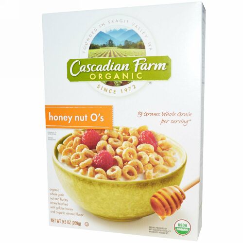 Cascadian Farm, オーガニック、ハニーナッツ O's、9.5オンス（269 g） (Discontinued Item)