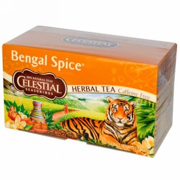 Celestial Seasonings, ハーバルティー、ベンガルスパイス、カフェインフリー、ティーバッグ20袋、1.7 oz (47 g)