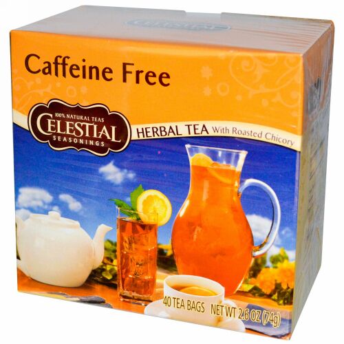 Celestial Seasonings, ローストチコリ入りハーブティー、カフェインレス、40ティーバッグ、2.6 oz (74 g) (Discontinued Item)