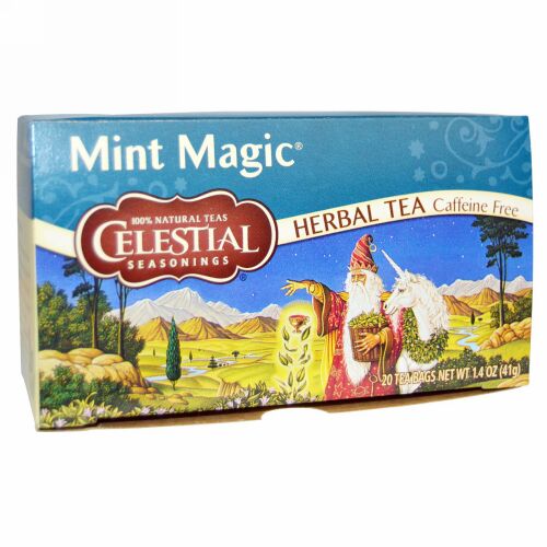 Celestial Seasonings, ミント マジックハーブティー、カフェインレス、20ティーバッグ、1.4 oz (41 g) (Discontinued Item)
