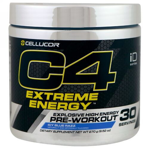 Cellucor, C4エクストリームエナジー、プレワークアウト、アイシーブルーラズ、 9.52オンス (270 g) (Discontinued Item)