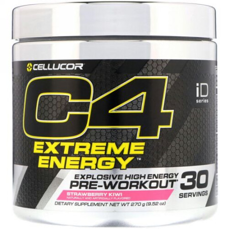 Cellucor, C4エクストリームエネルギー、プレワークアウト、ストロベリーキウイ風味、270g（9.52オンス） (Discontinued Item)