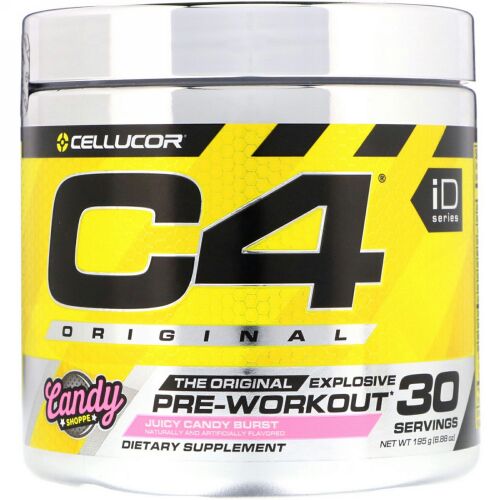 Cellucor, C4オリジナルエクスプローシブ、プレワークアウト、ジューシーキャンディバースト、6.88 oz (195 g) (Discontinued Item)
