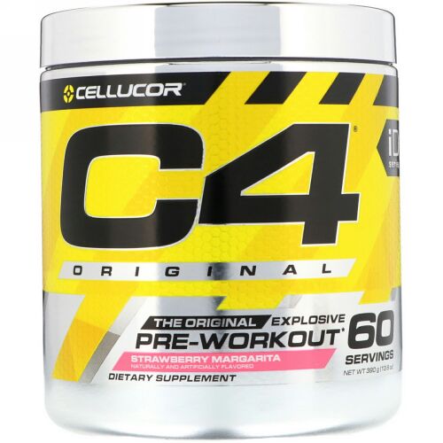Cellucor, C4 Original Explosive（オリジナルエクスプローシブ）、プレワークアウト、ストロベリーマルガリータ、390g（13.8oz）