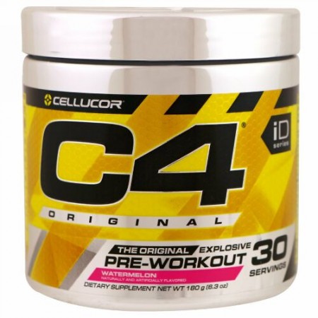 Cellucor, C4 オリジナル エクスプローシブ、プレ・ワークアウト、ウォーターメロン、6.3 oz (180 g)