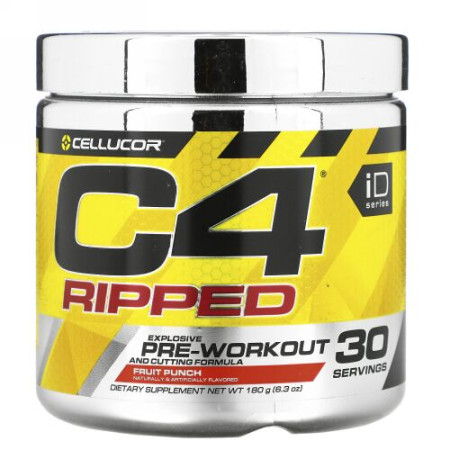 Cellucor, C4リップド、プレワークアウト、フルーツパンチ、6.34 oz (180 g)