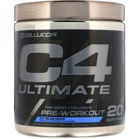 Cellucor, C4アルチメイト、プレワークアウト、アイシーブルーラズ、380g（13.4oz）