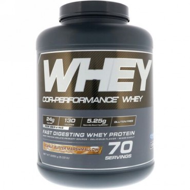 Cellucor, コーパフォーマンスホエイ、ピーナッツバターマシュマロ、5.03 lb (2282 g)