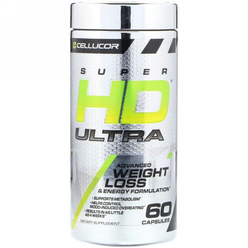 Cellucor, スーパーHDウルトラ、高度な減量＆エネルギー処方、60カプセル (Discontinued Item)