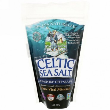 Celtic Sea Salt, マカイ・ピュア深海塩、純粋なバイタルミネラル、1/2 lb (227 g)