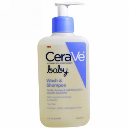 CeraVe, ベイビー、ウォッシュ・シャンプー、 8 fl oz (237 ml) (Discontinued Item)