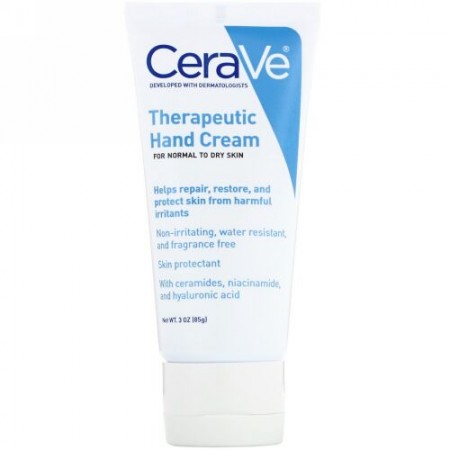 CeraVe, セラピュティックハンド クリーム、 3 oz (85 g) (Discontinued Item)