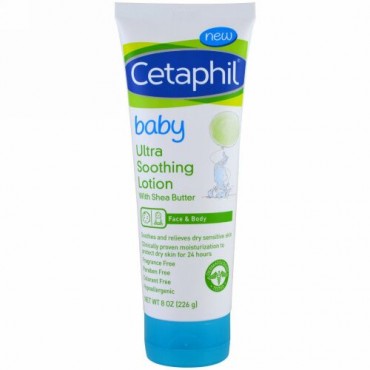 Cetaphil, ベビー、ウルトラスージングローション、シアバター配合、8オンス (226 g)