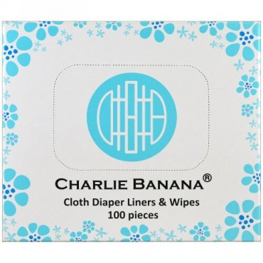 Charlie Banana, Cloth Diaper Liners & Wipes , 100 Pieces (Discontinued Item)