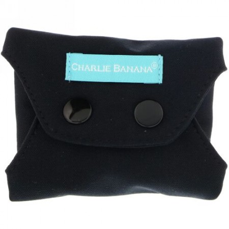 Charlie Banana, おりものシート、ブラック、シート3枚 + トートバッグ1枚 (Discontinued Item)